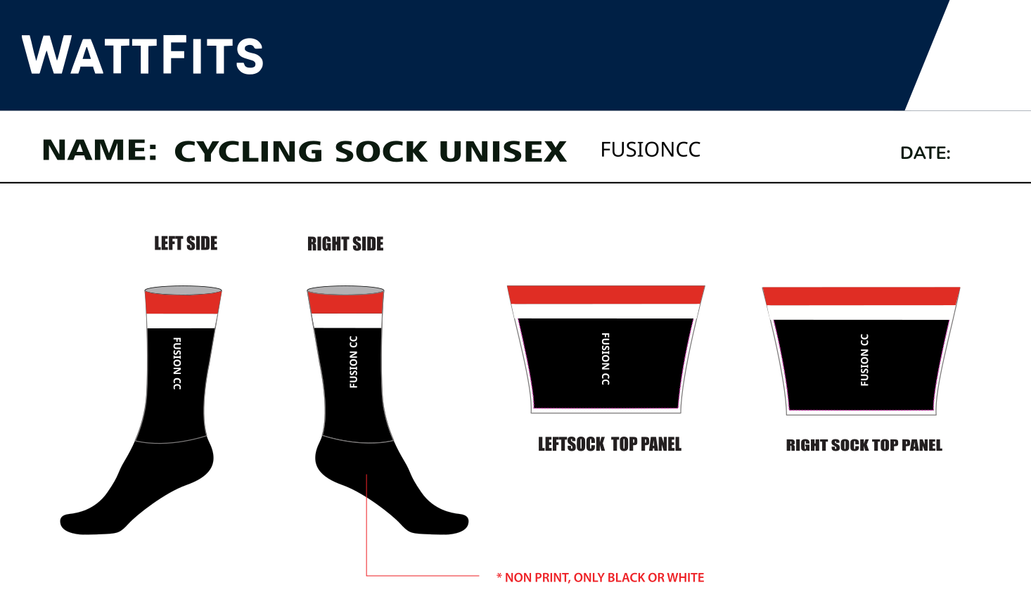 WattFits World Custom Socks Fusion CC - Image 2