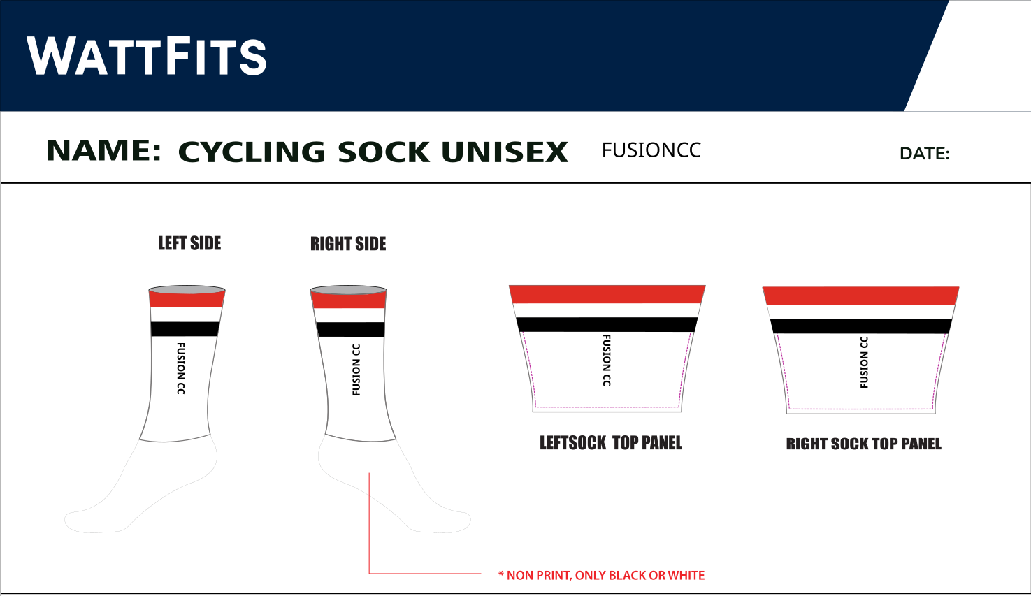 WattFits World Custom Socks Fusion CC - Image 6